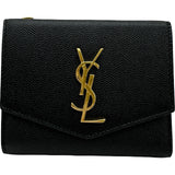 サンローラン SAINT LAURENT アップタウンコンパクトウォレット 582296 ブラック ゴールド金具 レザー レディース 二つ折り財布