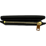 サンローラン SAINT LAURENT アップタウンコンパクトウォレット 582296 ブラック ゴールド金具 レザー レディース 二つ折り財布