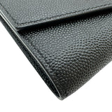 サンローラン SAINT LAURENT アップタウンコンパクトウォレット 582296 ブラック ゴールド金具 レザー レディース 二つ折り財布