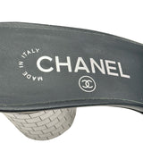 シャネル CHANEL ココマークミラーヒールサンダル ブラック レザー レディース サンダル