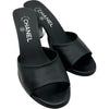 シャネル CHANEL ココマークミラーヒールサンダル ブラック レザー レディース サンダル
