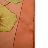 エルメス HERMES カレ45 Les Capucines オレンジ シルク レディース スカーフ