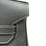 エルメス HERMES バーキン35 □H刻印 ブラック/ホワイトステッチ ゴールド金具 トゴ レディース ハンドバッグ