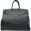 エルメス HERMES バーキン35 □H刻印 ブラック/ホワイトステッチ ゴールド金具 トゴ レディース ハンドバッグ
