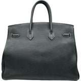 エルメス HERMES バーキン35 □H刻印 ブラック/ホワイトステッチ ゴールド金具 トゴ レディース ハンドバッグ