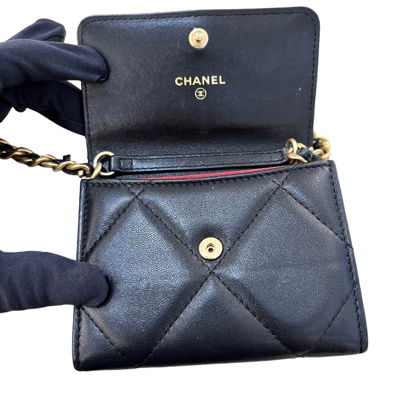 シャネル CHANEL CHANEL19 フラップコインパース AP1787 ブラック ...