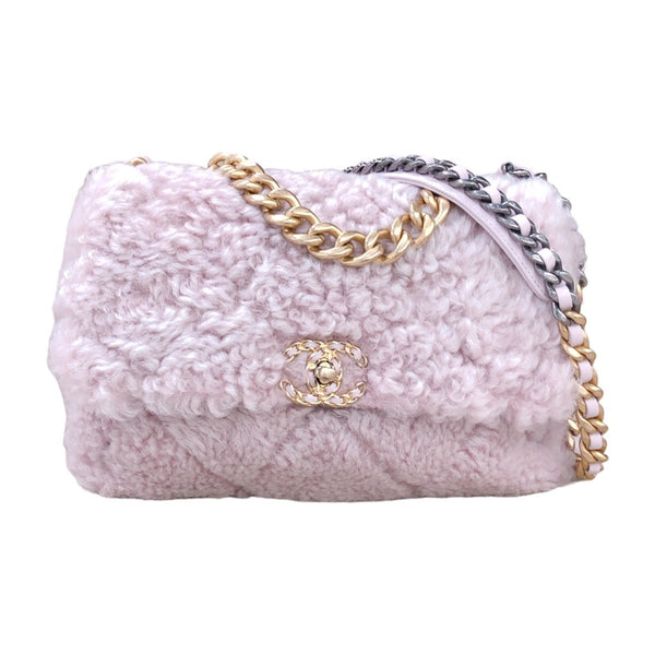 シャネル CHANEL CHANEL19 ラージ チェーンショルダー AS1161 30番台 ピンク ゴールド・シルバー金具 シアリングシープ レディース ショルダーバッグ