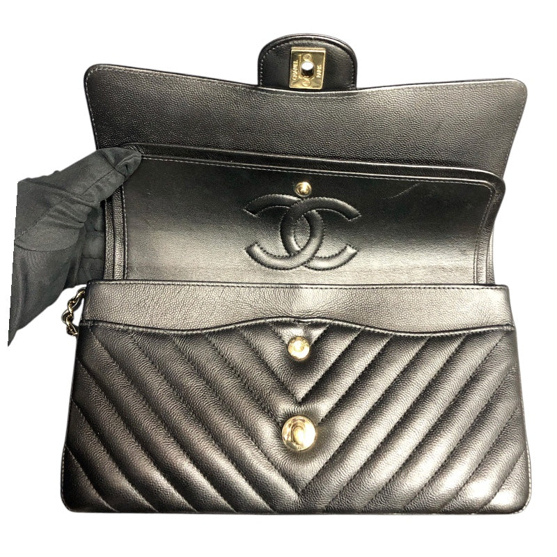 シャネル CHANEL マトラッセ25 Vステッチ A01112 キャビア/GD金具 レディース ショルダーバッグ