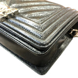 シャネル CHANEL ボーイシャネル20 シェブロン A67085 ブラック キャビアスキン レディース ショルダーバッグ