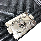 シャネル CHANEL ボーイシャネル20 シェブロン A67085 ブラック キャビアスキン レディース ショルダーバッグ