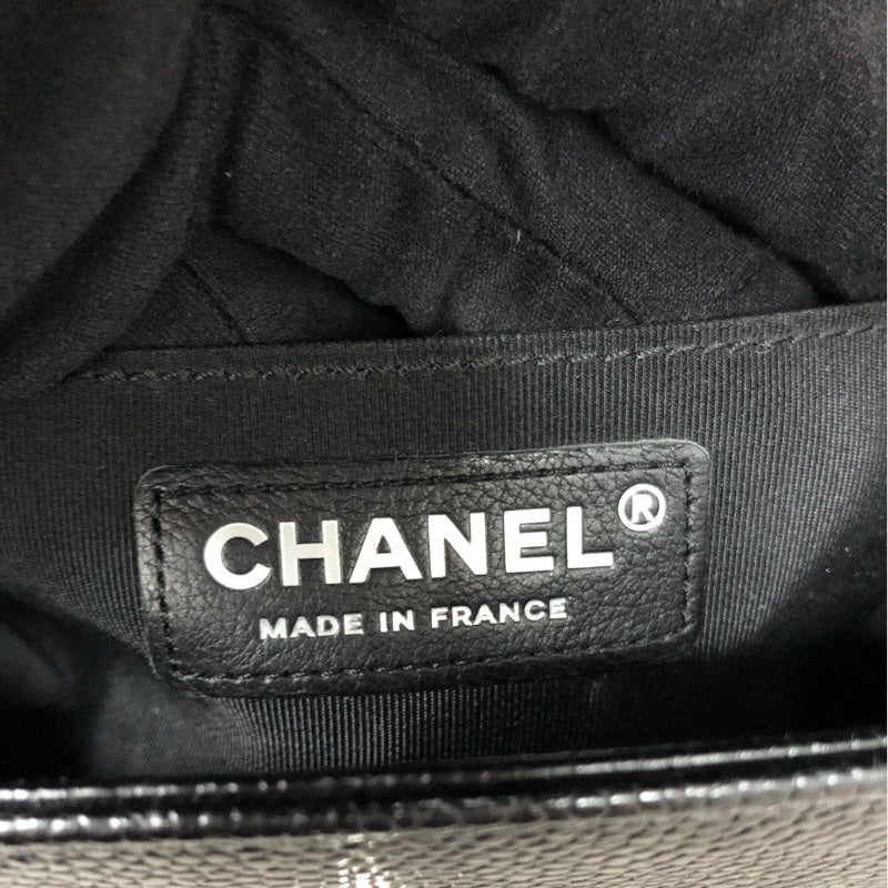 シャネル CHANEL ボーイシャネル20 シェブロン A67085 ブラック キャビアスキン レディース ショルダーバッグ