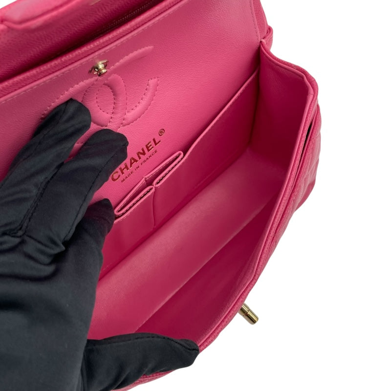 シャネル CHANEL マトラッセ25 A01113　30番台 ピンク　ゴールド金具 キャビアスキン レディース ショルダーバッグ