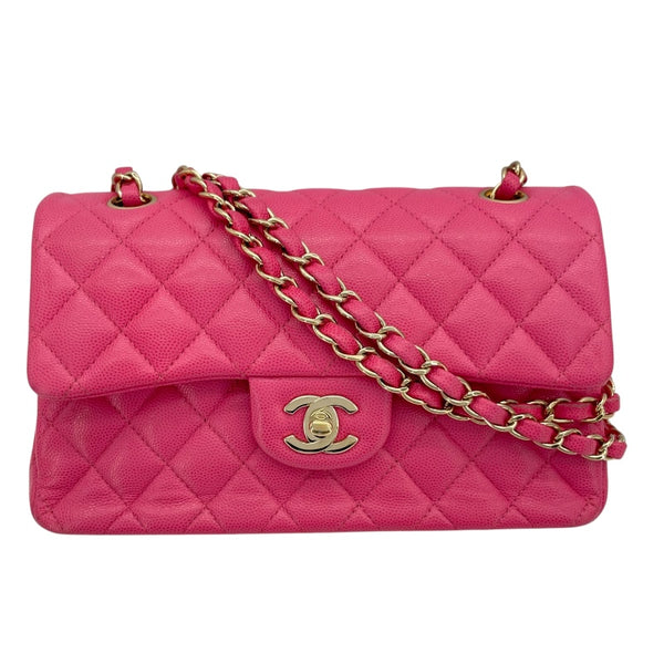 シャネル CHANEL マトラッセ25 A01113　30番台 ピンク　ゴールド金具 キャビアスキン レディース ショルダーバッグ