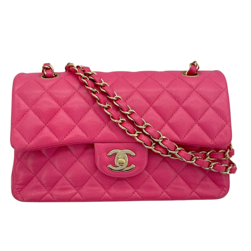 シャネル CHANEL マトラッセ25 A01113　30番台 ピンク　ゴールド金具 キャビアスキン レディース ショルダーバッグ