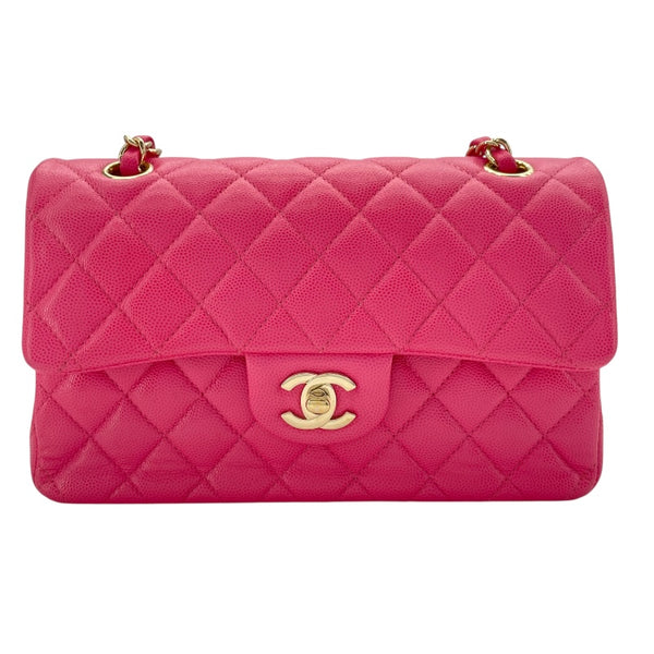 シャネル CHANEL マトラッセ25 A01113　30番台 ピンク　ゴールド金具 キャビアスキン レディース ショルダーバッグ