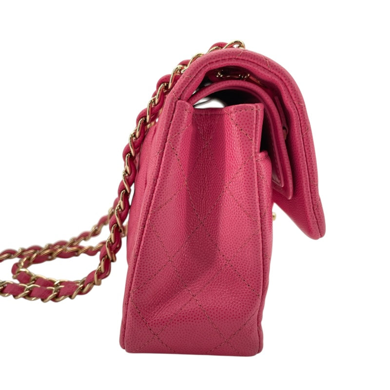 シャネル CHANEL マトラッセ25 A01113　30番台 ピンク　ゴールド金具 キャビアスキン レディース ショルダーバッグ