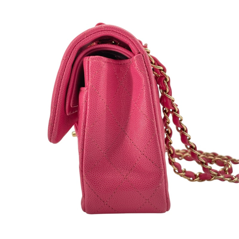 シャネル CHANEL マトラッセ25 A01113　30番台 ピンク　ゴールド金具 キャビアスキン レディース ショルダーバッグ
