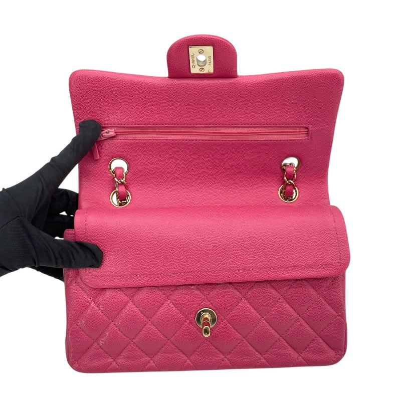 シャネル CHANEL マトラッセ25 A01113　30番台 ピンク　ゴールド金具 キャビアスキン レディース ショルダーバッグ