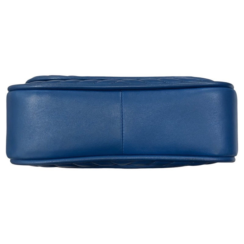 シャネル CHANEL Vステッチ2WAYバッグ ブルー ゴールド金具 ラム レディース ショルダーバッグ