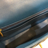 シャネル CHANEL Vステッチ2WAYバッグ ブルー ゴールド金具 ラム レディース ショルダーバッグ