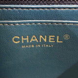 シャネル CHANEL Vステッチ2WAYバッグ ブルー ゴールド金具 ラム レディース ショルダーバッグ
