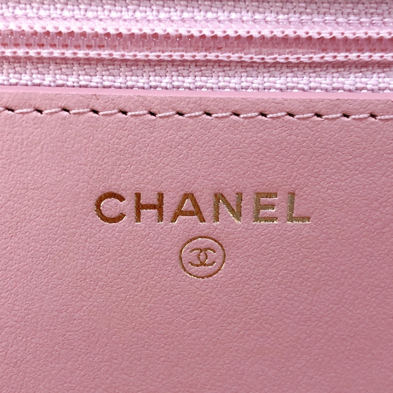 シャネル CHANEL ボーイシャネルチェーンウォレット A81969 ピンク　GD金具 キャビアスキン レディース ショルダーバッグ