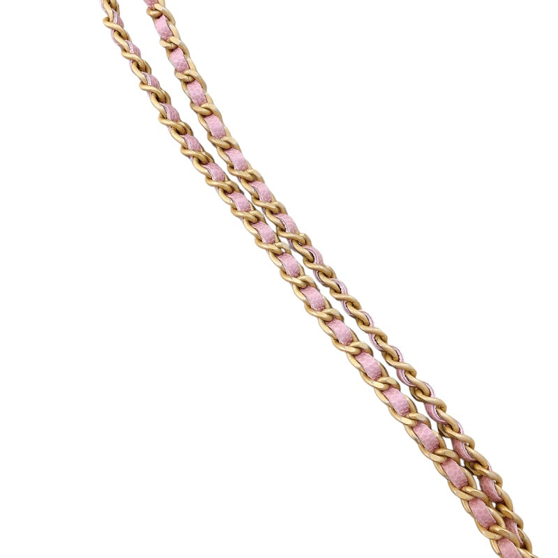 シャネル CHANEL ボーイシャネルチェーンウォレット A81969 ピンク　GD金具 キャビアスキン レディース ショルダーバッグ