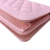 シャネル CHANEL ボーイシャネルチェーンウォレット A81969 ピンク　GD金具 キャビアスキン レディース ショルダーバッグ