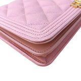 シャネル CHANEL ボーイシャネルチェーンウォレット A81969 ピンク　GD金具 キャビアスキン レディース ショルダーバッグ