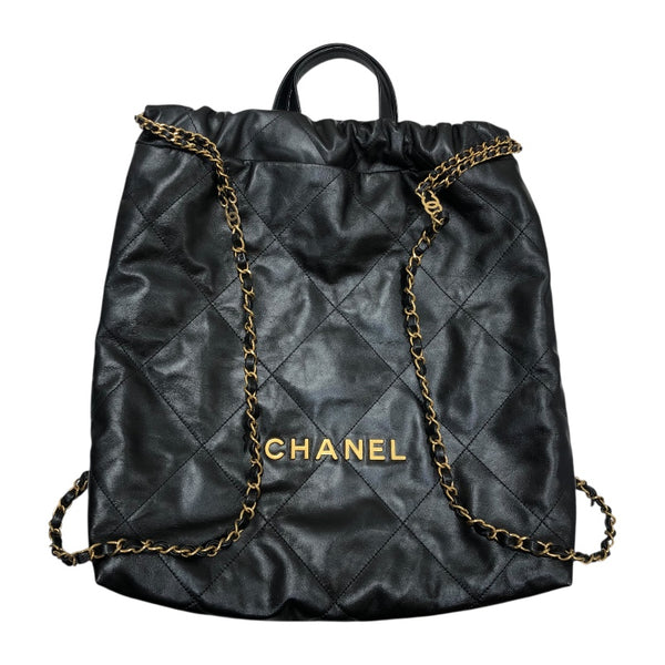 シャネル CHANEL シャネル22バックパック AS3313 ブラック×GD金具 カーフレザー レディース リュック・デイパック