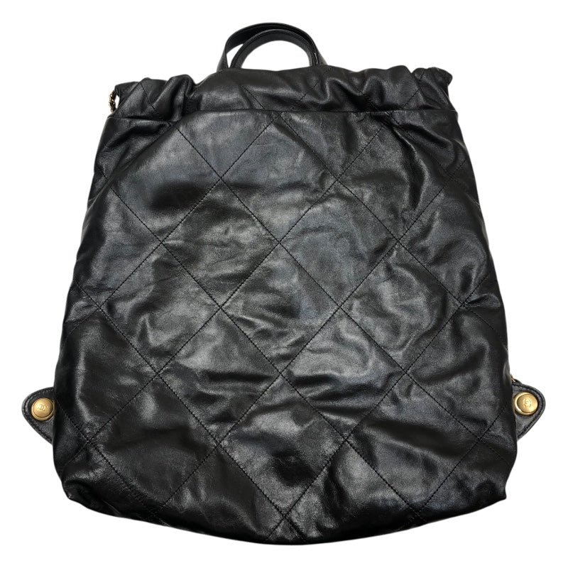 シャネル CHANEL シャネル22バックパック AS3313 ブラック×GD金具 カーフレザー レディース リュック・デイパック