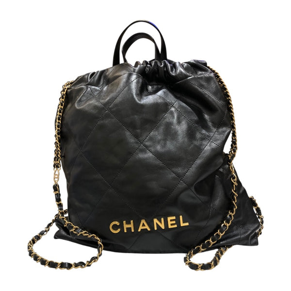シャネル CHANEL シャネル22バックパック AS3313 ブラック×GD金具 カーフレザー レディース リュック・デイパック