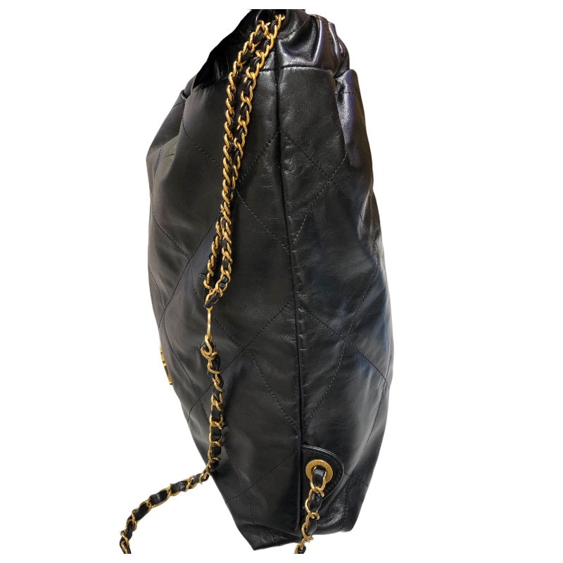 シャネル CHANEL シャネル22バックパック AS3313 ブラック×GD金具 カーフレザー レディース リュック・デイパック