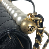 シャネル CHANEL マトラッセパールチェーンショルダー AS0584 ブラック ゴールド金具 ラムスキン レディース ショルダーバッグ