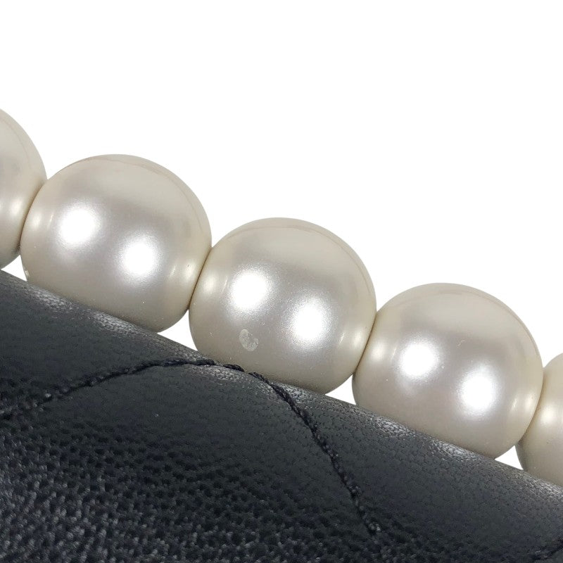 シャネル CHANEL マトラッセパールチェーンショルダー AS0584 ブラック ゴールド金具 ラムスキン レディース ショルダーバッグ