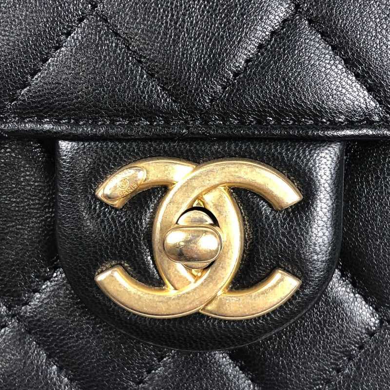 シャネル CHANEL マトラッセパールチェーンショルダー AS0584 ブラック ゴールド金具 ラムスキン レディース ショルダーバッグ