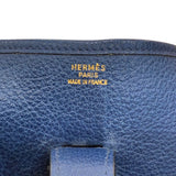 エルメス HERMES エヴリンGM □C刻印 ブルータラサ　ゴールド金具 ブッフル レディース ショルダーバッグ