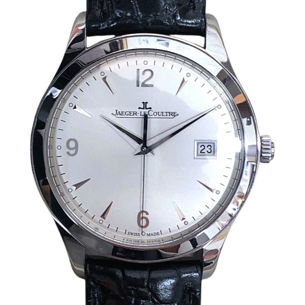 ジャガー・ルクルト JAEGER-LE COULTRE マスターコントロールデイト Q154.84.20 シルバー SS/革ベルト メンズ 腕時計