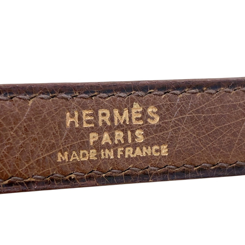エルメス HERMES ケリー35　外縫い 〇Y刻 コカオン/GD金具 オーストリッチ レディース ハンドバッグ