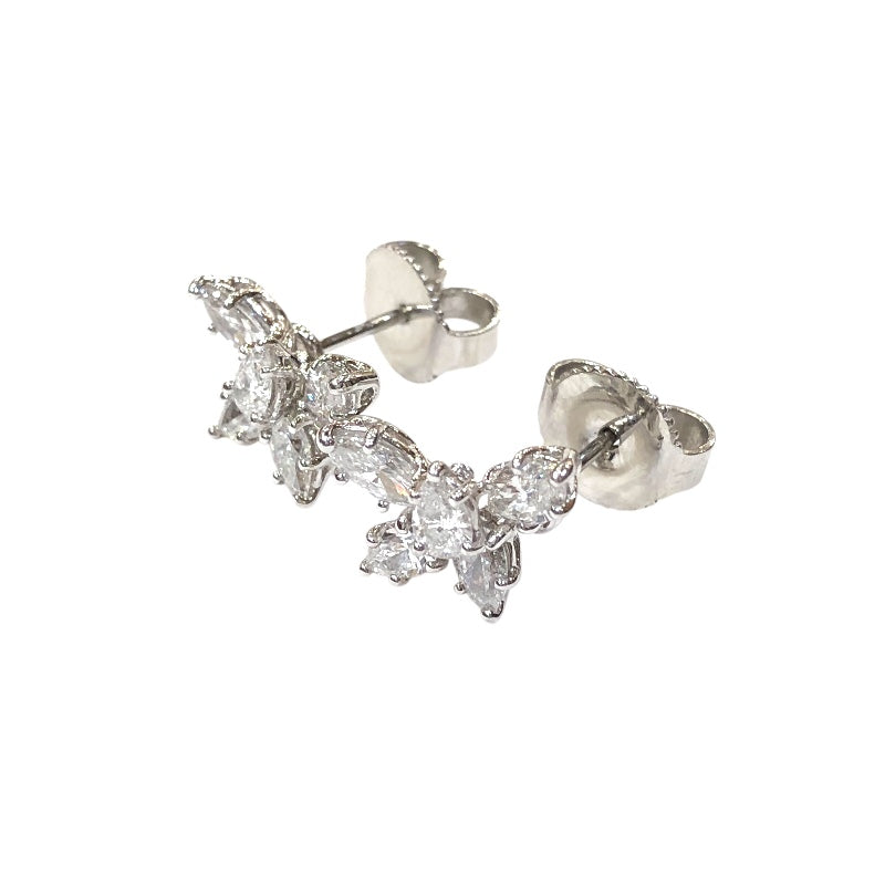 ハリーウィンストン HARRY WINSTON ウィンストンクラスター ダイヤピアス シルバー Pt950/ダイヤモンド ジュエリー