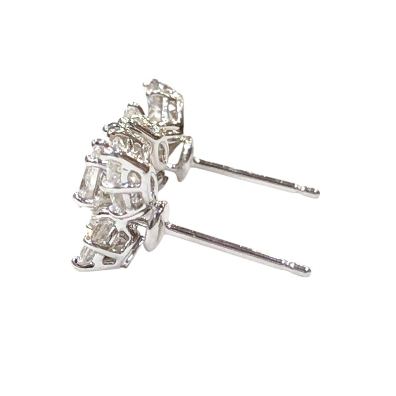 ハリーウィンストン HARRY WINSTON ウィンストンクラスター ダイヤピアス シルバー Pt950/ダイヤモンド ジュエリー