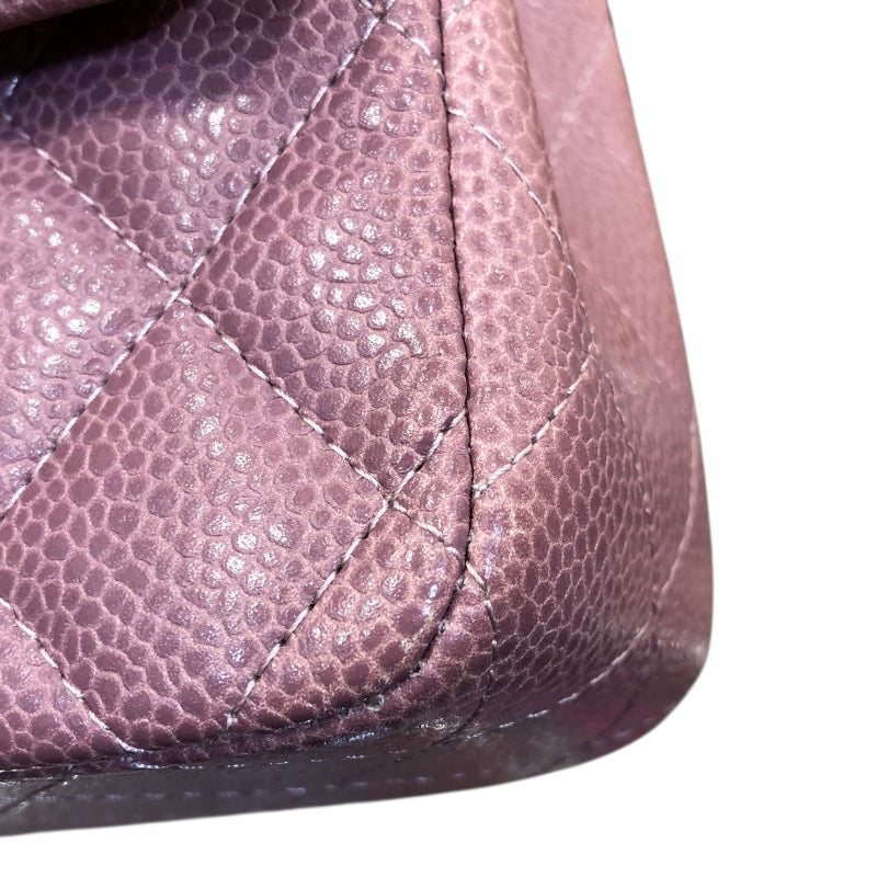 シャネル CHANEL ミニマトラッセ20 A69900 パープル SV金具 キャビアスキン ユニセックス ショルダーバッグ