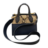 ルイ・ヴィトン LOUIS VUITTON シティスティーマーミニ N96317 ネイビー　GD金具 パイソン/カーフ レディース ハンドバッグ