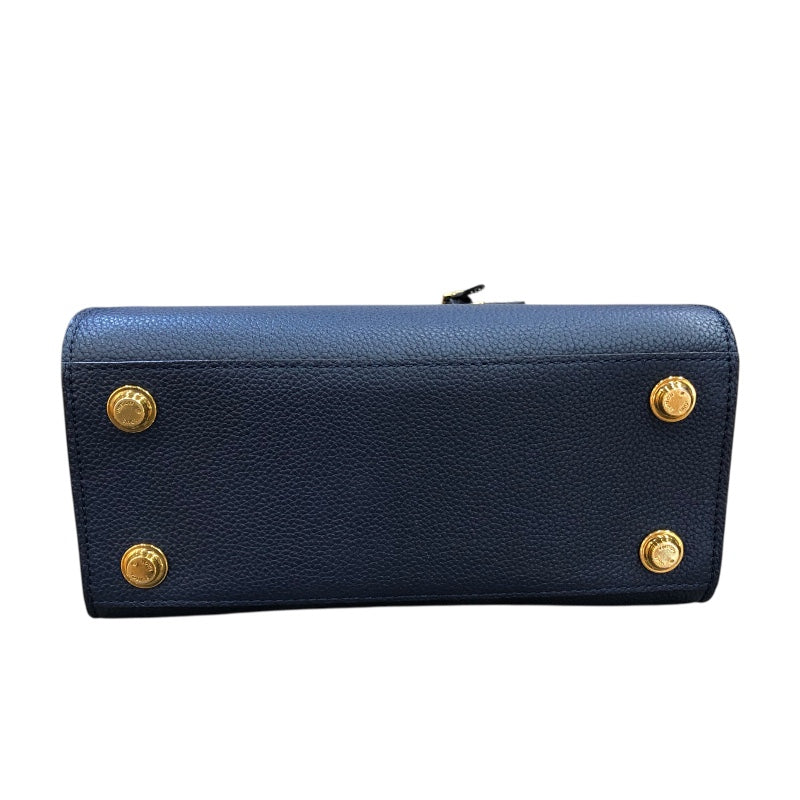 ルイ・ヴィトン LOUIS VUITTON シティスティーマーミニ N96317 ネイビー　GD金具 パイソン/カーフ レディース ハンドバッグ