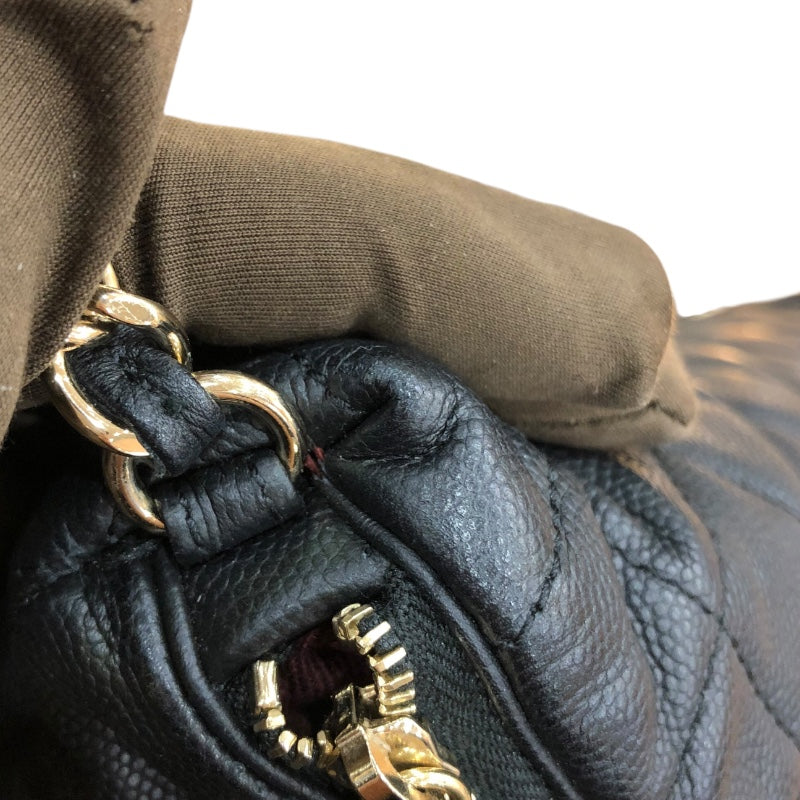 シャネル CHANEL マトラッセウエストバッグ AS0465 ブラック GD金具 キャビアスキン ユニセックス ウエストバッグ