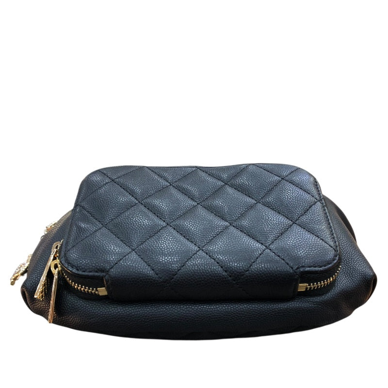 シャネル CHANEL マトラッセウエストバッグ AS0465 ブラック GD金具 キャビアスキン ユニセックス ウエストバッグ
