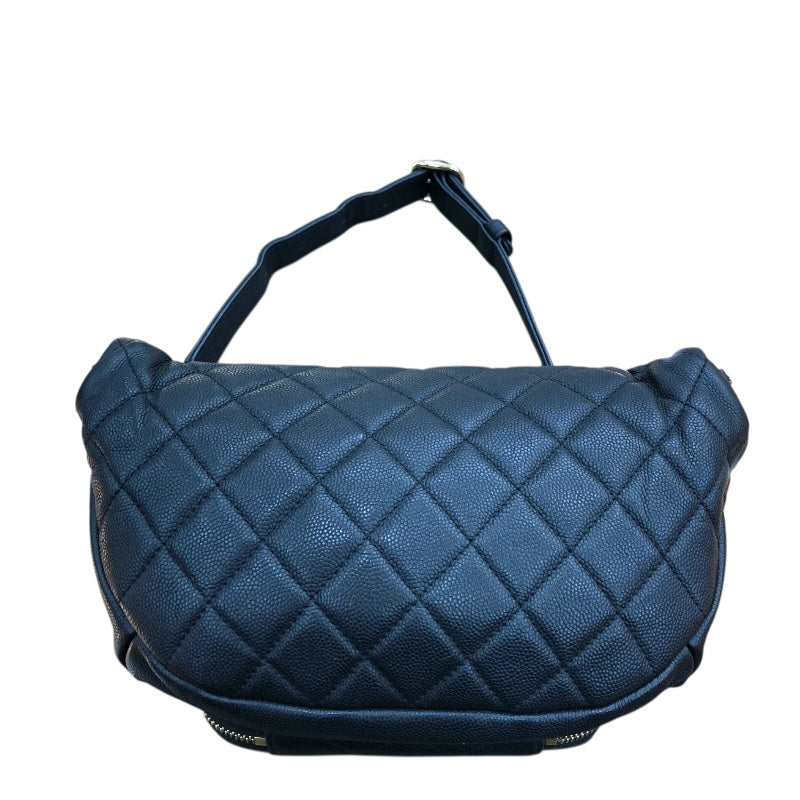 シャネル CHANEL マトラッセウエストバッグ AS0465 ブラック GD金具 キャビアスキン ユニセックス ウエストバッグ