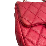 シャネル CHANEL ミニマトラッセ17 A35200/12番台 レッド×SV金具 キャビアスキン レディース ショルダーバッグ