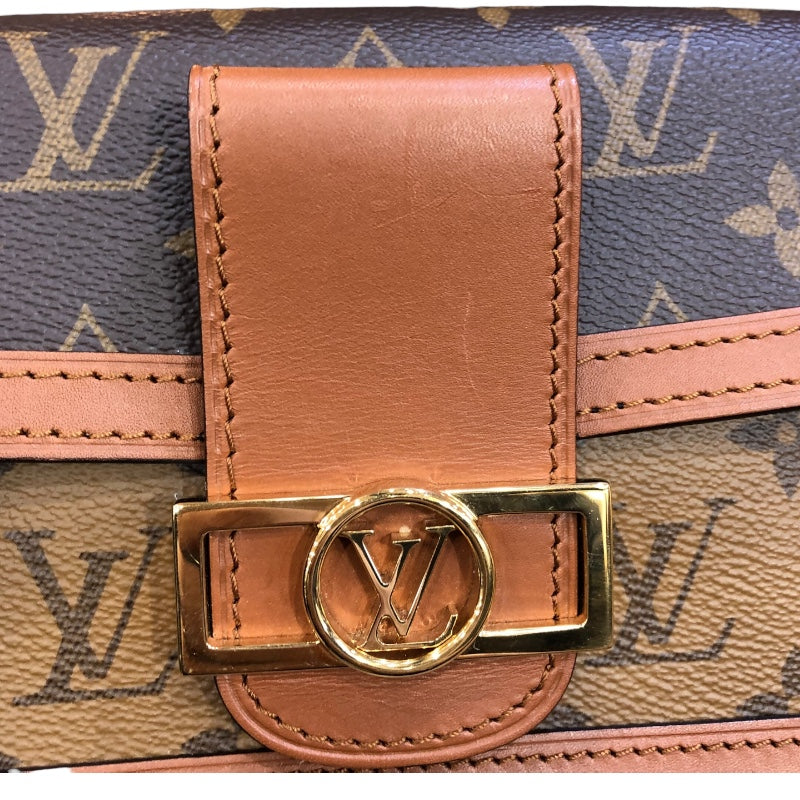 ルイ・ヴィトン LOUIS VUITTON バムバッグ ドーフィーヌ M44586 ブラウン　GD金具 モノグラム・リバース レディース ウエストバッグ