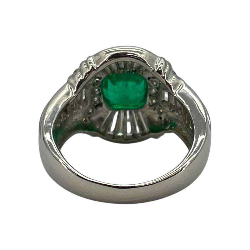 Pt900 エメラルド/ダイヤ リング Pt/エメラルド/ダイヤモンド エメラルド ジュエリー